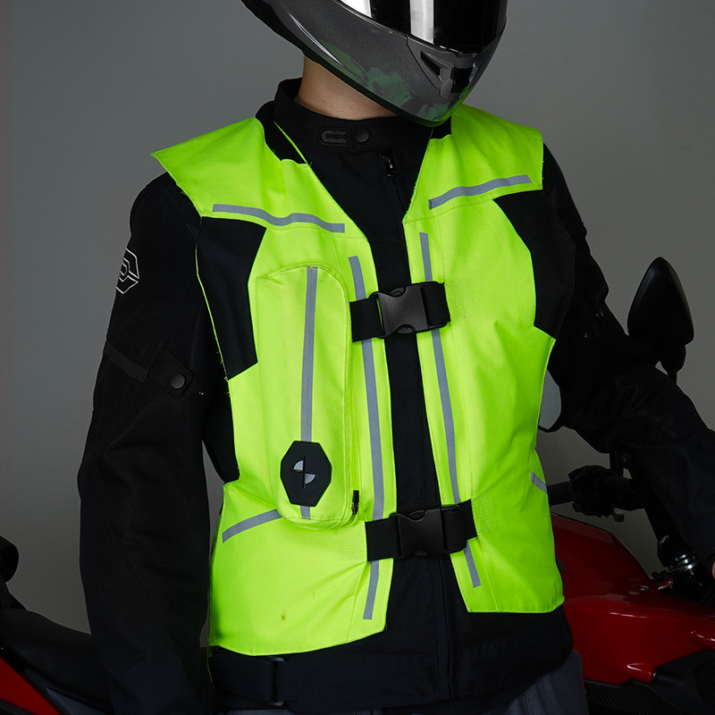 Nuevo chaleco airbag de segunda generación, chaleco de seguridad, chaleco protector, anticaídas, resistente al desgaste, equipo de motociclismo inflable.