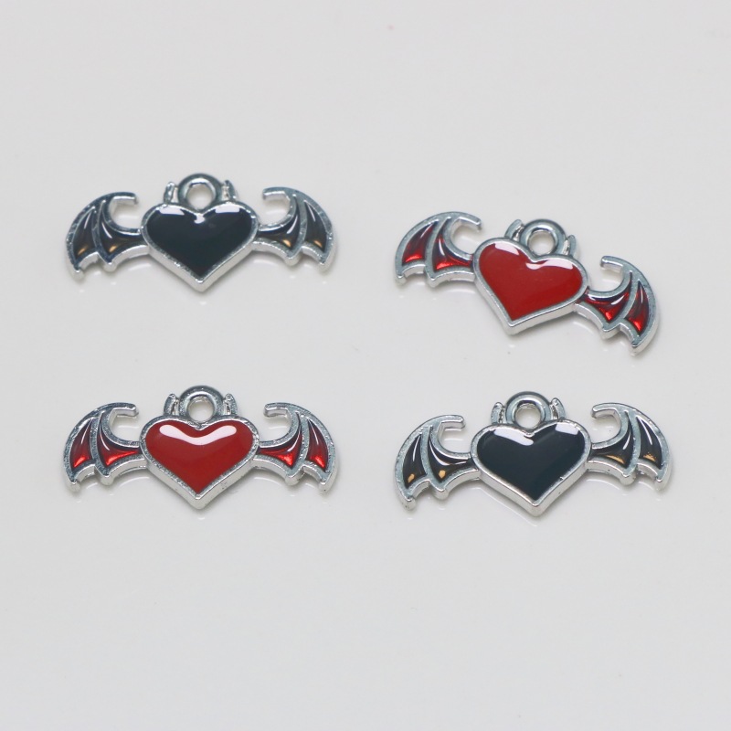 2g Weight Pendant Jewelry Making Type 1 Piece 1*2CM Alloy Heart Shape Pendant
