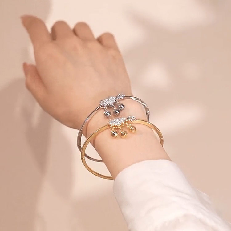 Ancient-style Peace Women, Chimeing With Each Step, Exquisite And Luxurious, High-end Longevity Lock Bell Bracelet For_voghion.com