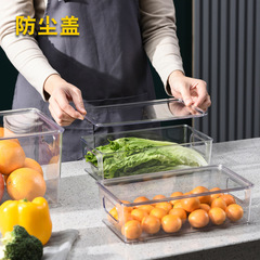 ZT1008 Plastic Food Storage Box Transparent Refrigerator Preservation Storage Box Fruit and Vegetable Freezing Kitchen Storage Box Wholesale