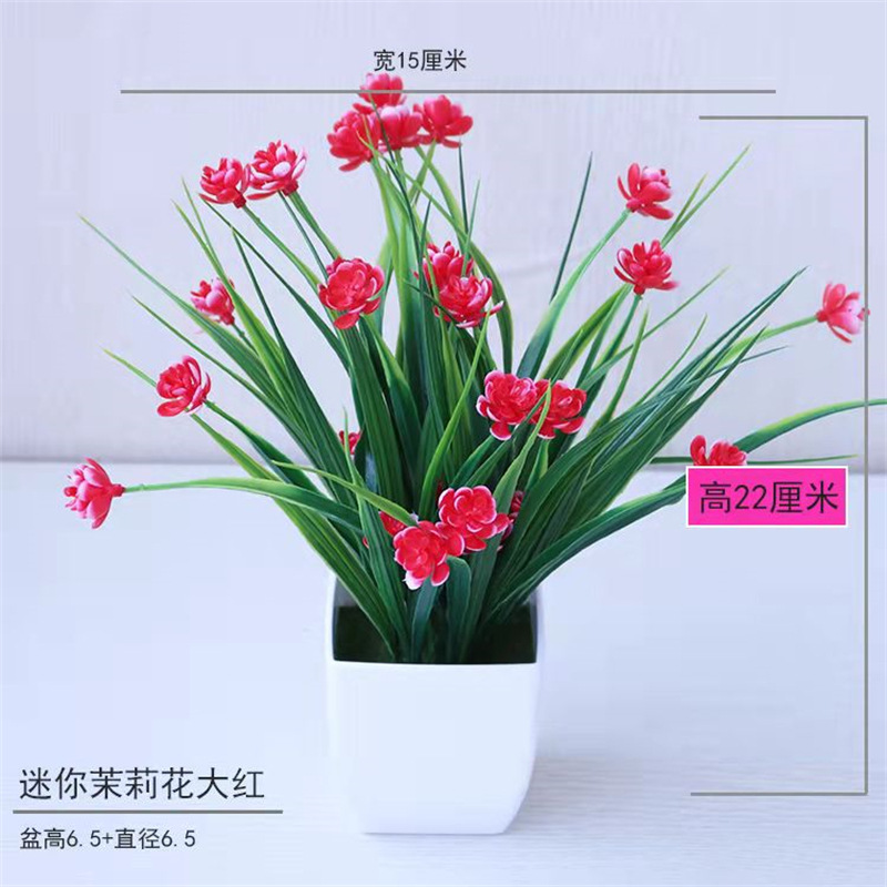 Pequeña imitación de flores falsas decoraciones de sala de estar decoración de mesa de té flores de plástico mano flores falsas plantas decoraciones