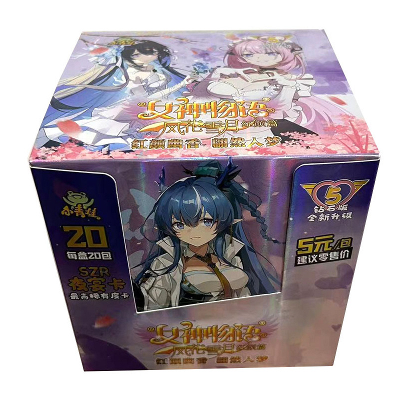 Little Frog Goddess Story 5 yuanes Pack 8 pop-up Tarjeta de cara roja pretty Girl Card anime juego periférico caja ciega
