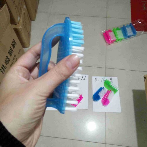 Thickened lint-free plastic laundry brush multifunctional household hard-bristle new material iron cleaning brush factory direct sale