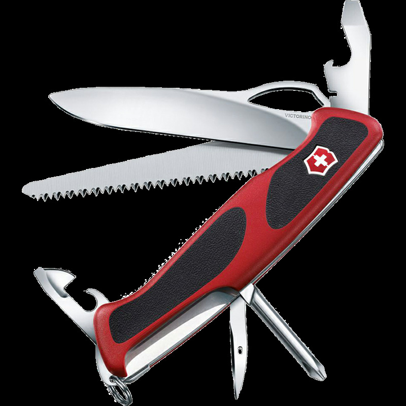 维氏瑞士军刀德莱蒙系列新骑 红黑防滑刀柄0.9663.MC多功能折叠刀