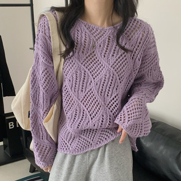 Summer elegant knitted long-sleeve