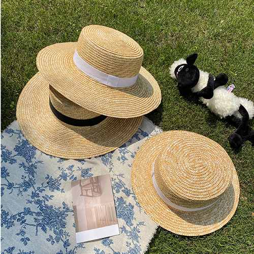 McGee Straw Hat Women's Sun Protection Hat Summer Flat Top Hat Versatile Export Hot Selling Factory Wholesale