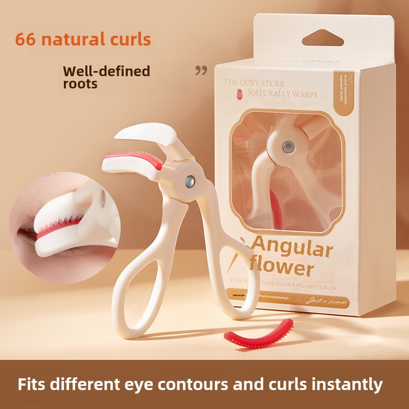 Zui Ruigeng Wide-Angle Flower Comb Eyelash Curler Long-Lasting Natural Stereo Styling Wide-Angle Eyelash Curler Beauty Tool