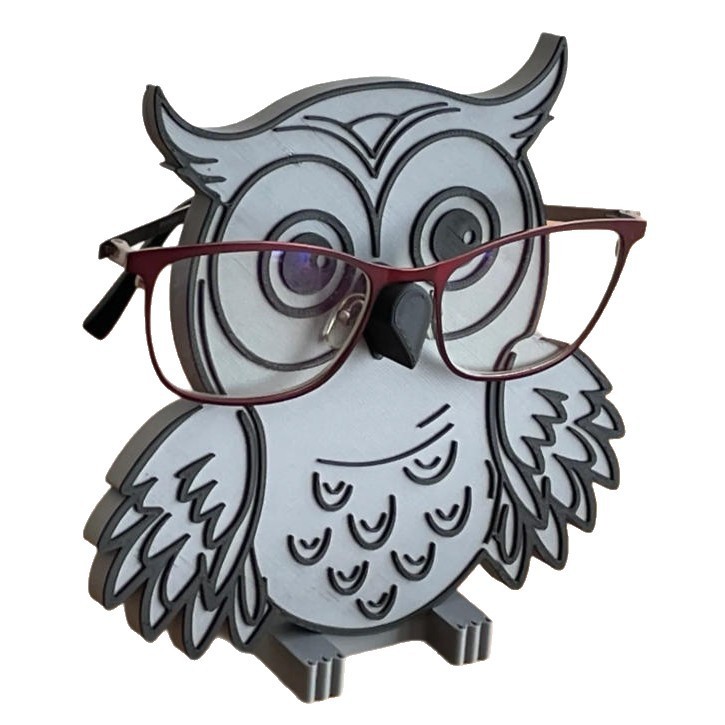 新款3d打印Eyeglass stand眼镜置放支架条形状人侧脸眼镜支架摆件|undefined