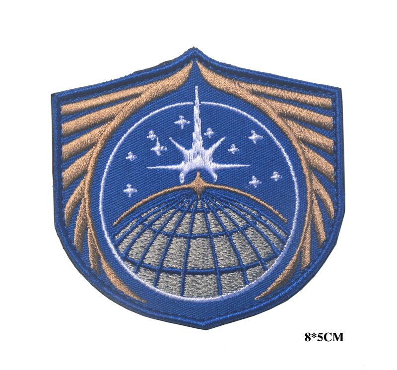 Travel space patch with velcro, badge, with embroidery, dress up