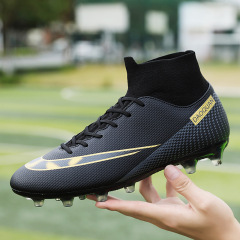 2023 New Model High-Top Football Shoes for Men and Women, Long Spike Professional Training Shoes, Quality Selected Wholesale Football Shoes