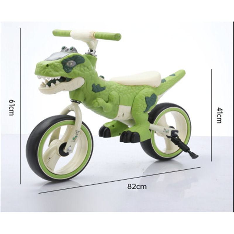 Scooter de Equilibrio de Dinosaurio para Niños de 2 a 8 Años de Metal para Bebés