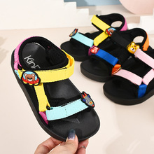 2022年夏季新款童凉鞋时尚卡通儿童韩版男女中小童织带沙滩鞋跨境