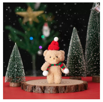 【現品】クリスマスの赤い毛のぬいぐるみの熊のぬいぐるみのケーキの装飾はデザートを飾って飾って焼きます。