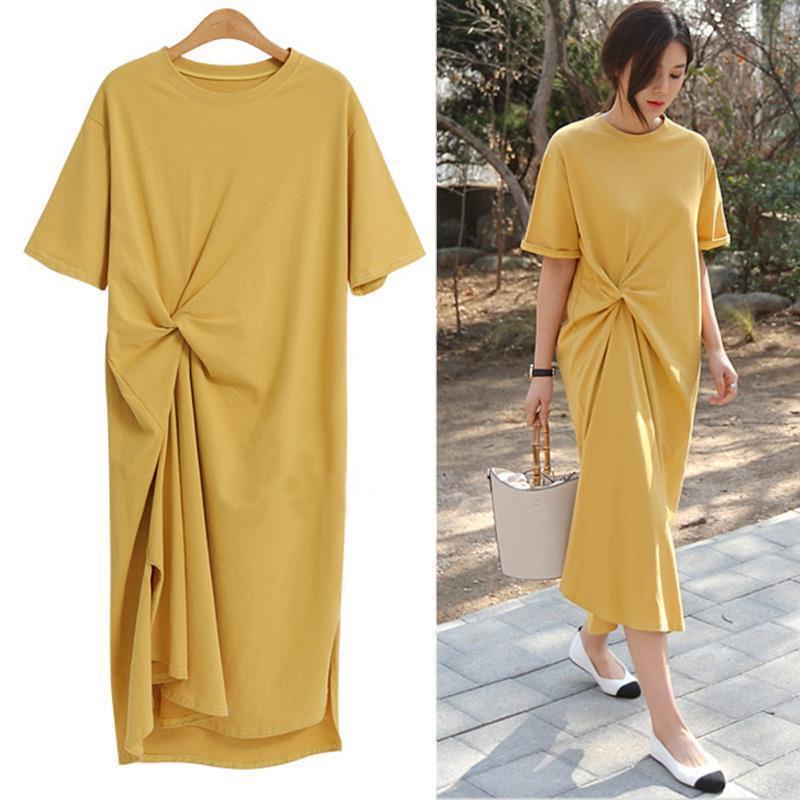 2024 Popular Skirt Loose Casual French Niche dress plus size Long T-Shirt Dress Summer 2024 Popular Skirt Loose Casual French Niche dress plus size Long T-Shirt Dress Summer