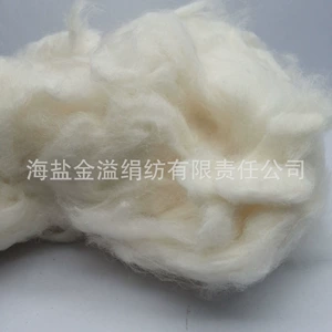 [漂白开松脱胶精梳亚麻纤维原料 机短麻 精落漂白亚麻 白色麻原料]