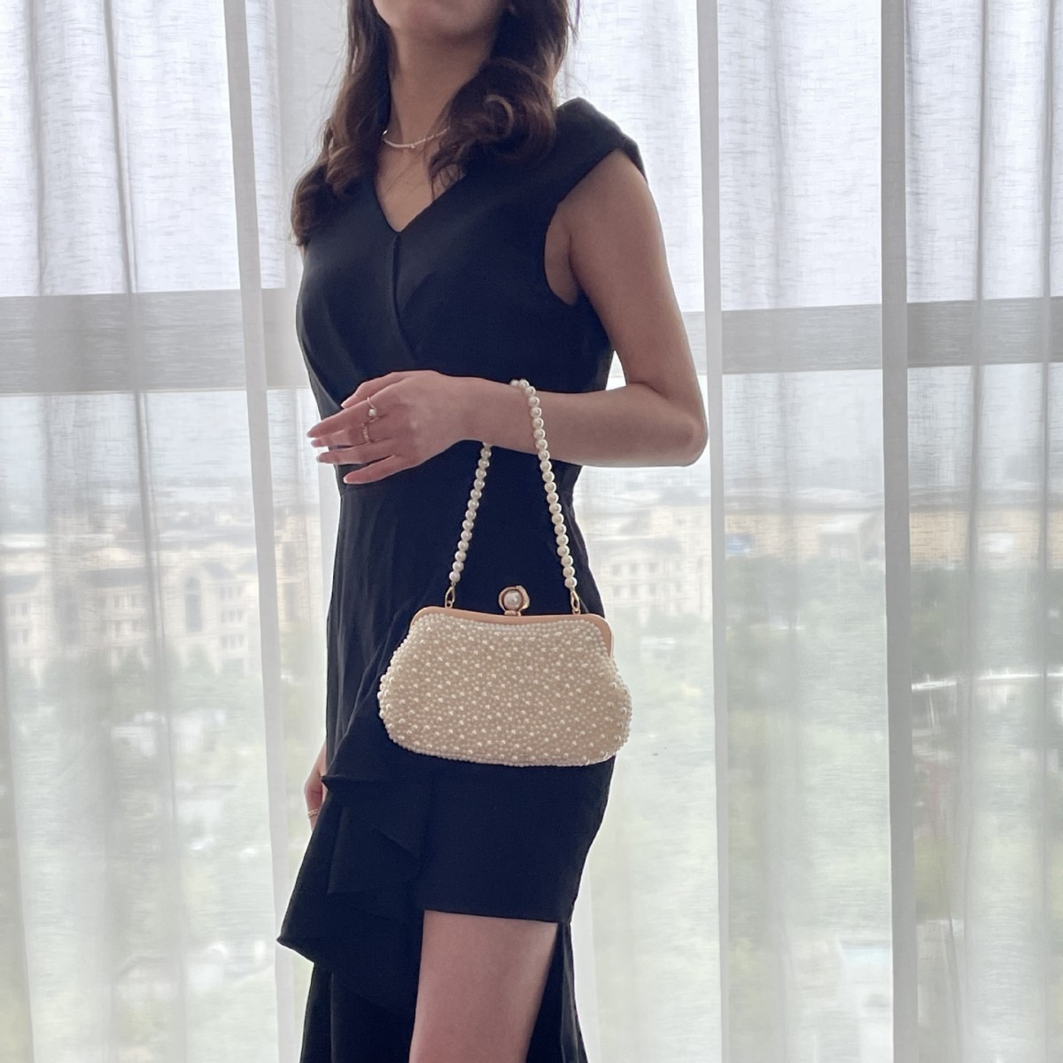 엄선된 해외 진주 자수 이브닝백, 휴대용 이브닝백, 연회백, 여성용 클러치백, 진주 자수 가방