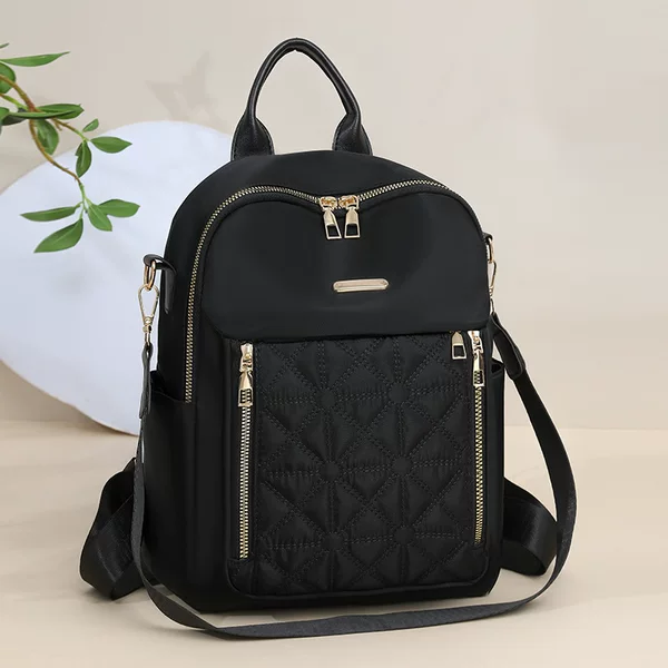 Cross-border New Waterproof Oxford Cloth Women's Backpack Japanese and Korean Large Capacity Student School Bag for Class Lightweight Travel Backpack