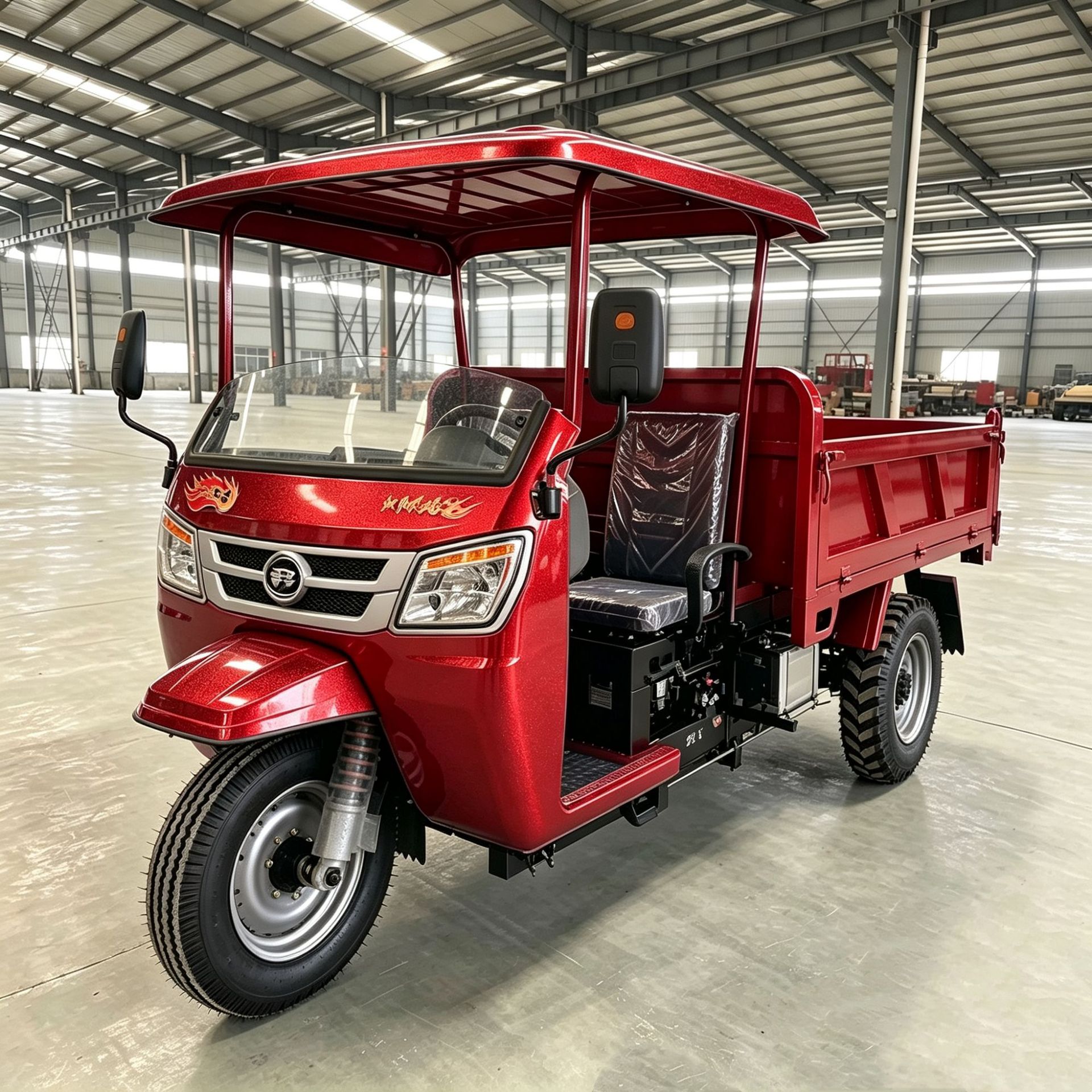 Export diesel passenger tricycle, fuel-efficient, durable, simple design, suitable for short-distance passenger transport in urban and rural areas, cross-border three-wheeled vehicle