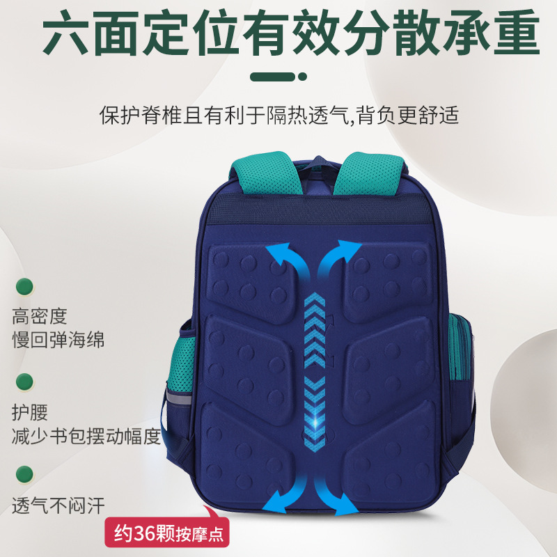 Nueva mochila de estudiantes de primaria para hombres, bolsas de estudiantes de gran capacidad, mochila infantil resistente al desgaste de grado 1 - 3 - 6