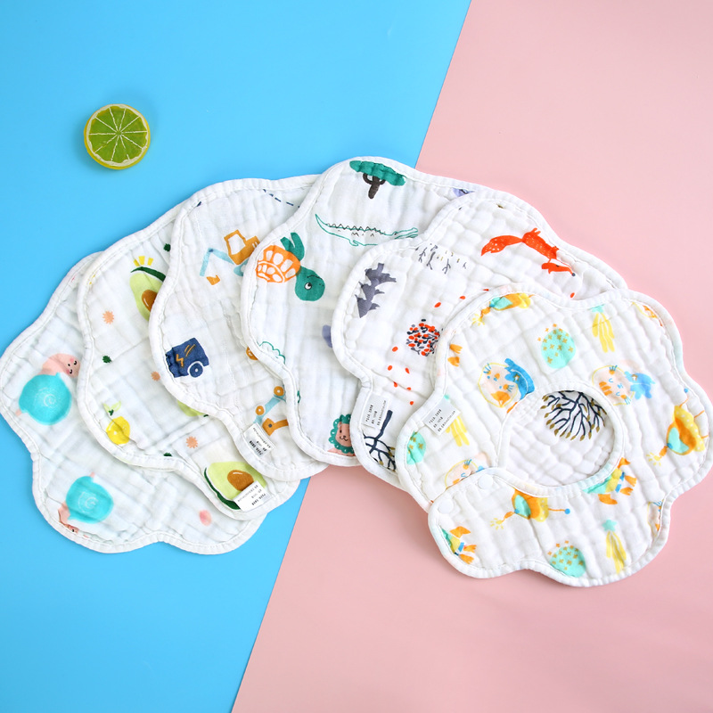 Slobber napkin baby type a cotton 360 degree supplies baby bib bib gauze slobber pocket baby slobber scarf