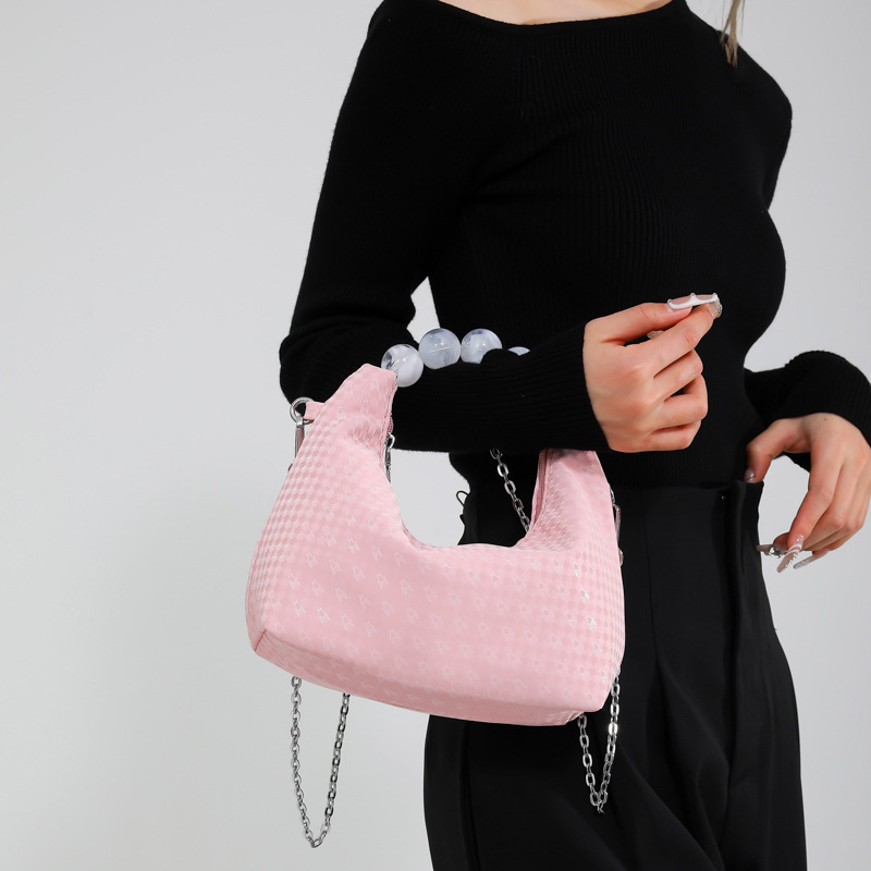 Women's Korean-style Distinctive Niche Design Beaded Handbag..
