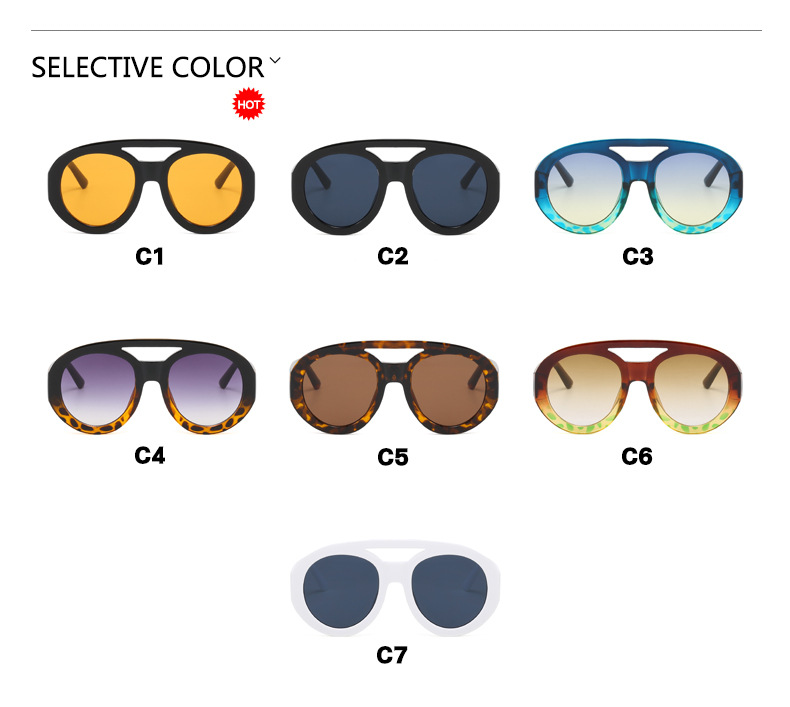 Fashion Geometric Ac Round Frame Full Frame Women's Sunglasses display picture 4