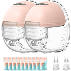 Dual-Sided Electric Breast Pump Smart Integrated Automatic High Suction Milk Extractor Pain-Free Silent Breast Pump with Milk Bag