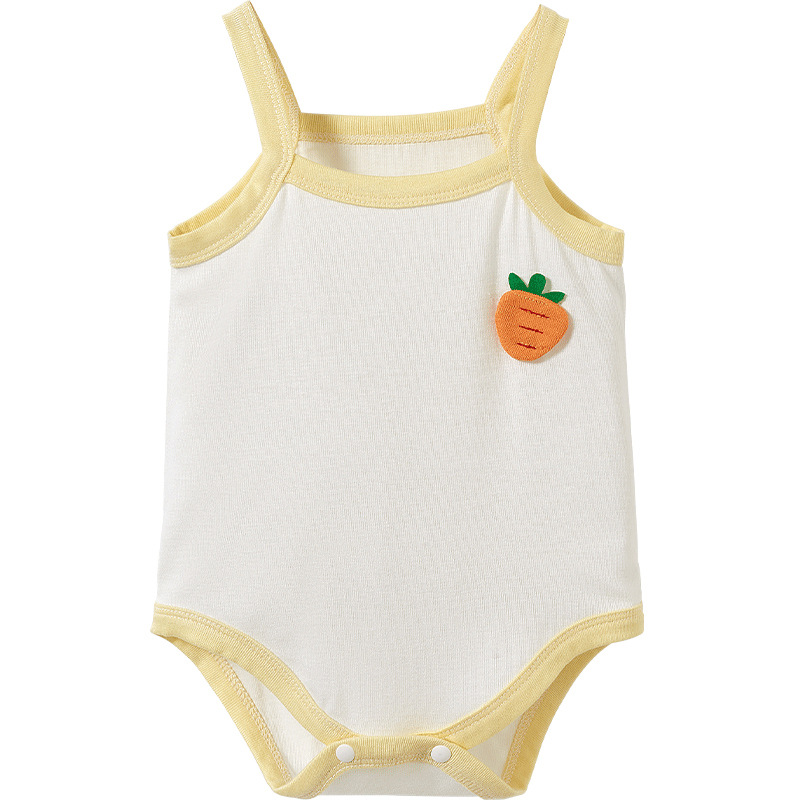 Baby overcoat de verano recién nacido ropa delgada sin mangas bolsa de cinturón triángulo trepa set de verano bebé image 5