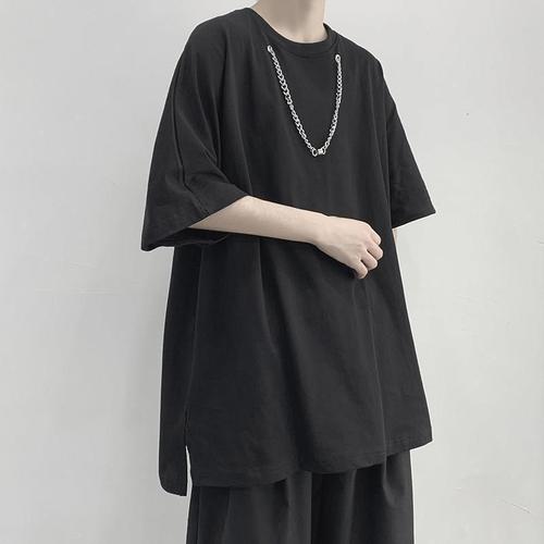 Designer T-shirt for Men, Trendy Brand, Versatile, Instagram Style, Hong Kong Style, Summer Short Sleeve Top, Loose Fit, Summer Clothing T-shirt