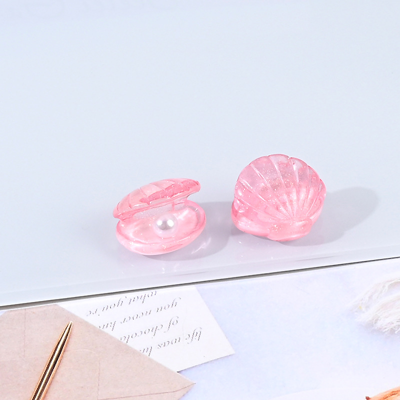 Resina artificial perla Shell agujero zapatos DIY accesorios horquilla DIY crema pegamento accesorios pequeños accesorios resina accesorios pequeños