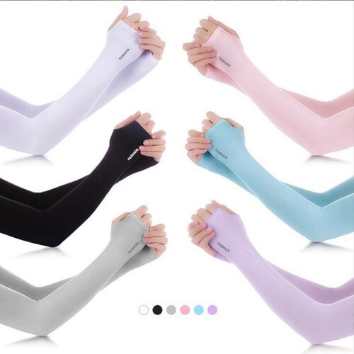 Women's Summer Cooling Ice Silk Riding Driving Arm Sleeves Protective Gloves for Men and Women