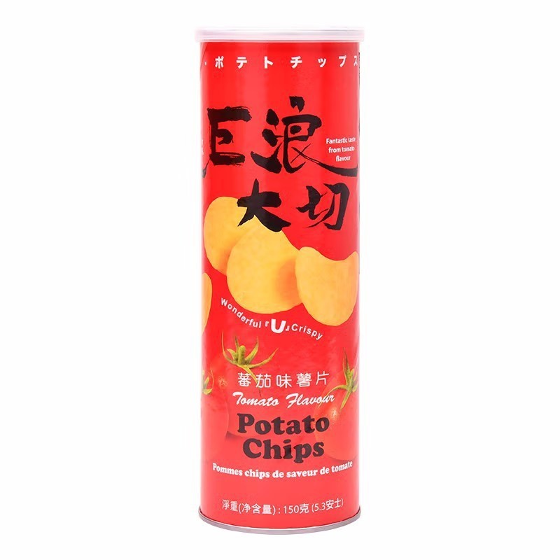 マレーシア輸入 EDOパック ジャイアントウェーブ カットポテトチップス 150g オリジナルトマトパフ食品|undefined