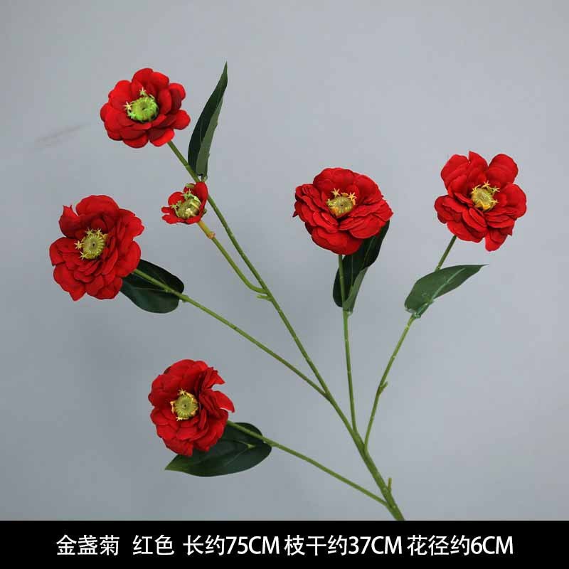 红色仿真花婚礼婚庆场地场景布置道具仿真花束花艺装饰花假花批发|undefined