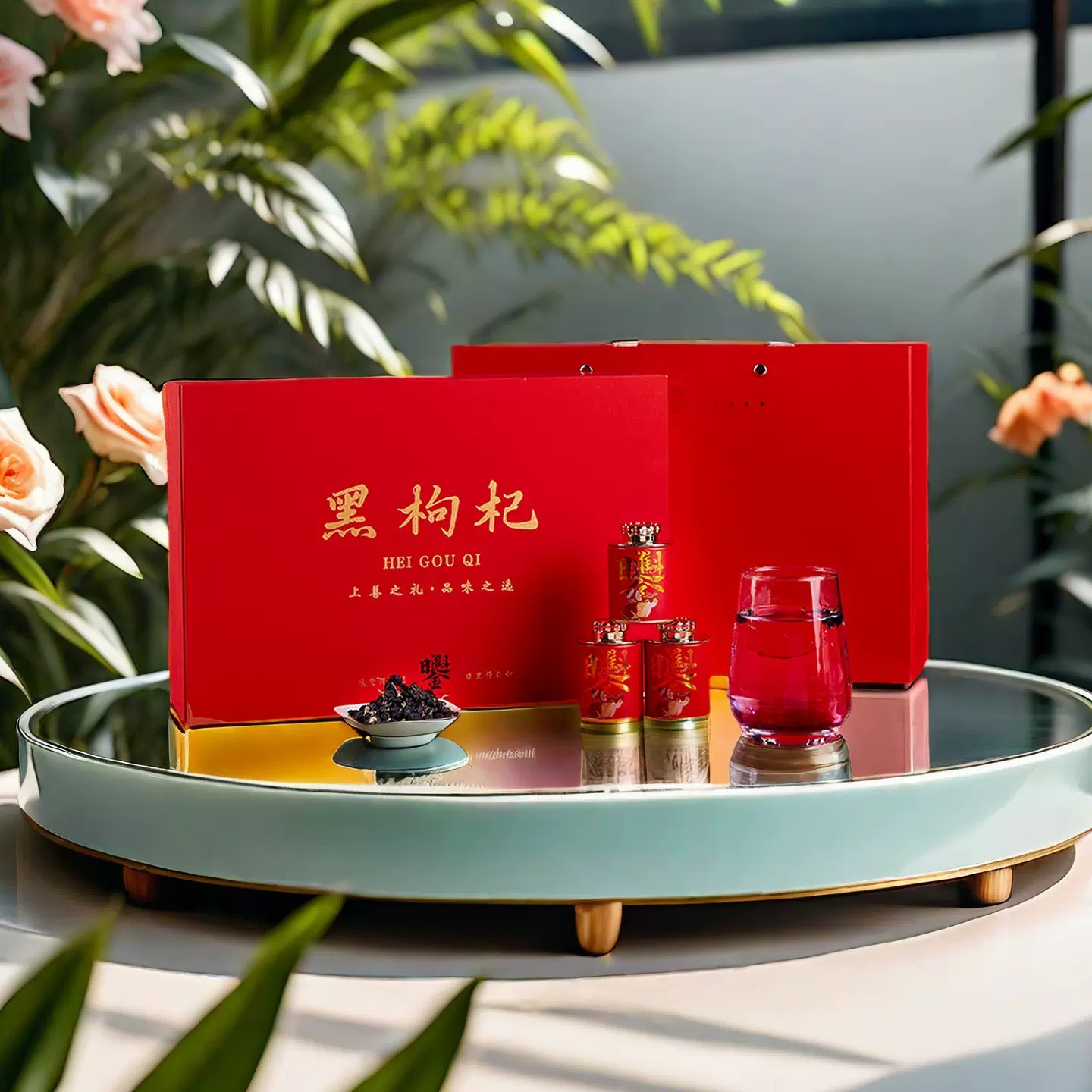 黑枸杞12小罐装共235g礼盒装