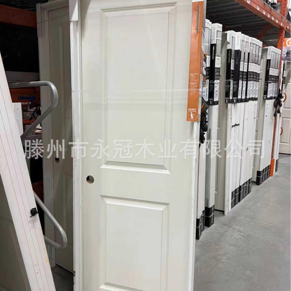 专业供应白涂料真木纹HDF高密度Hollow door室内门白底漆门扇