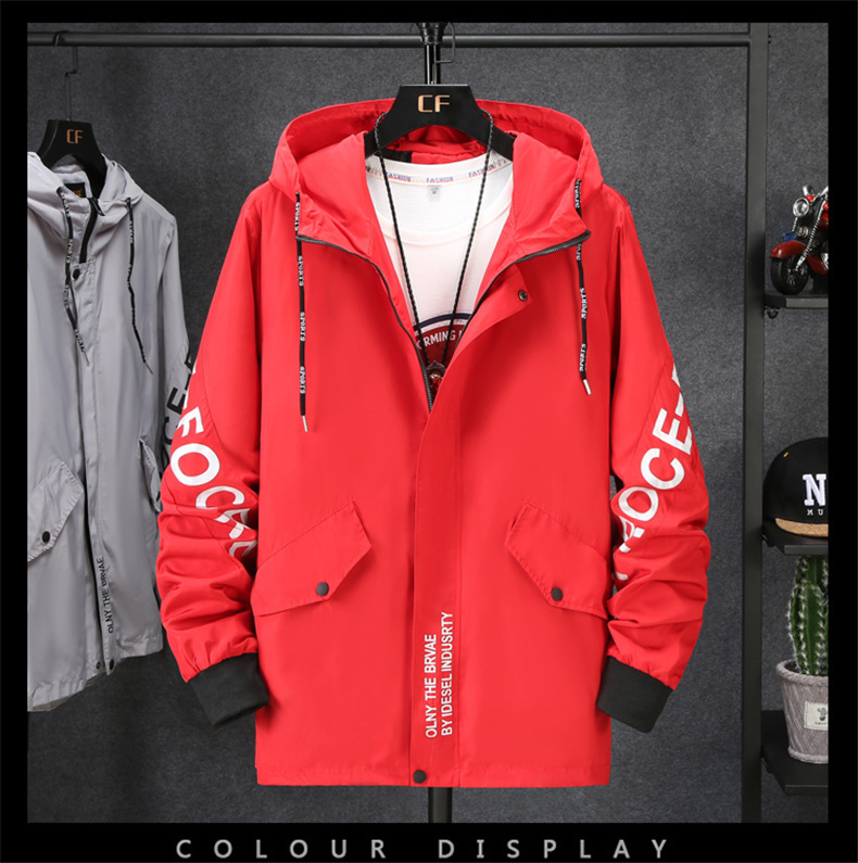 Männerkleeder Casual Jacket Männer Sport Eenfaarfjacket Veraarbechtung_voghion.com