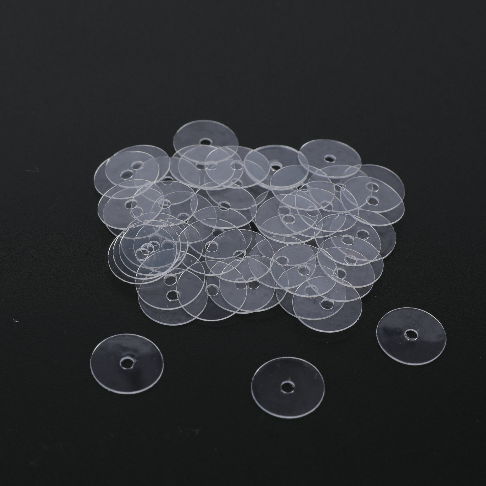 超薄透明珍珠隔片PVC塑料垫片珍珠手串手珠手工DIY水晶手链垫片