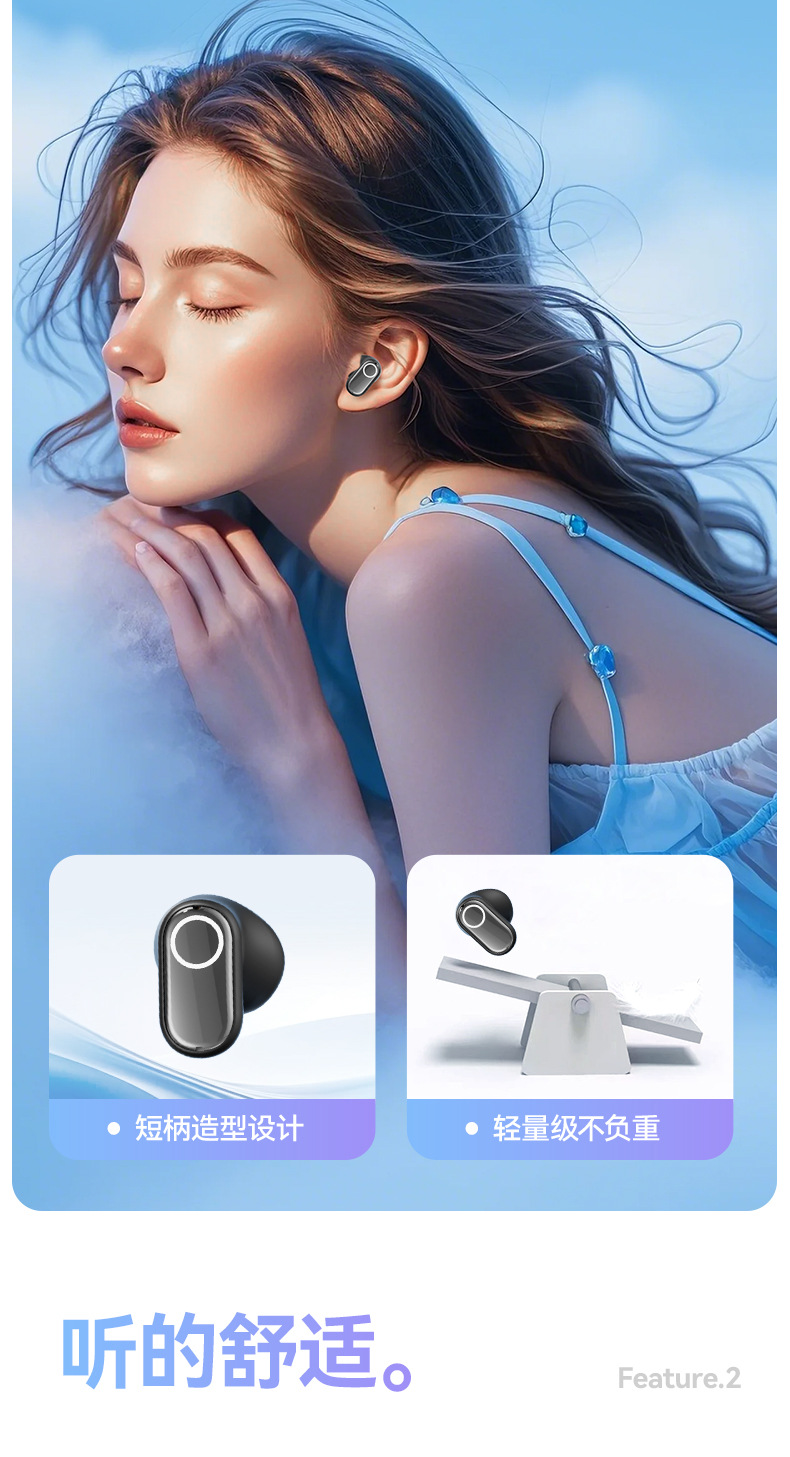 Amazon grenzüberschreitende Bluetooth-Kopfhörer Kurzbügel In-Ear hochwertige hochwertige Geräuschunterdrückung Kopfhörer elektrolytisch beschichtet digitales Display