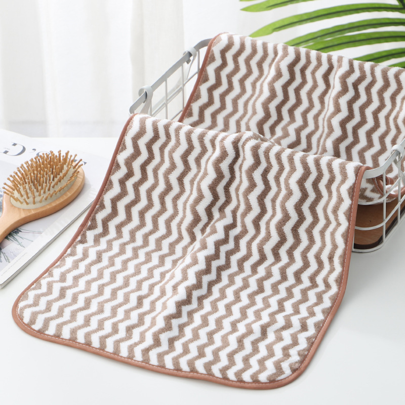 Asciugamano in velluto corallo, salvietta ispessita, asciugamano per il viso morbido e assorbente, ricamo regalo_voghion.com