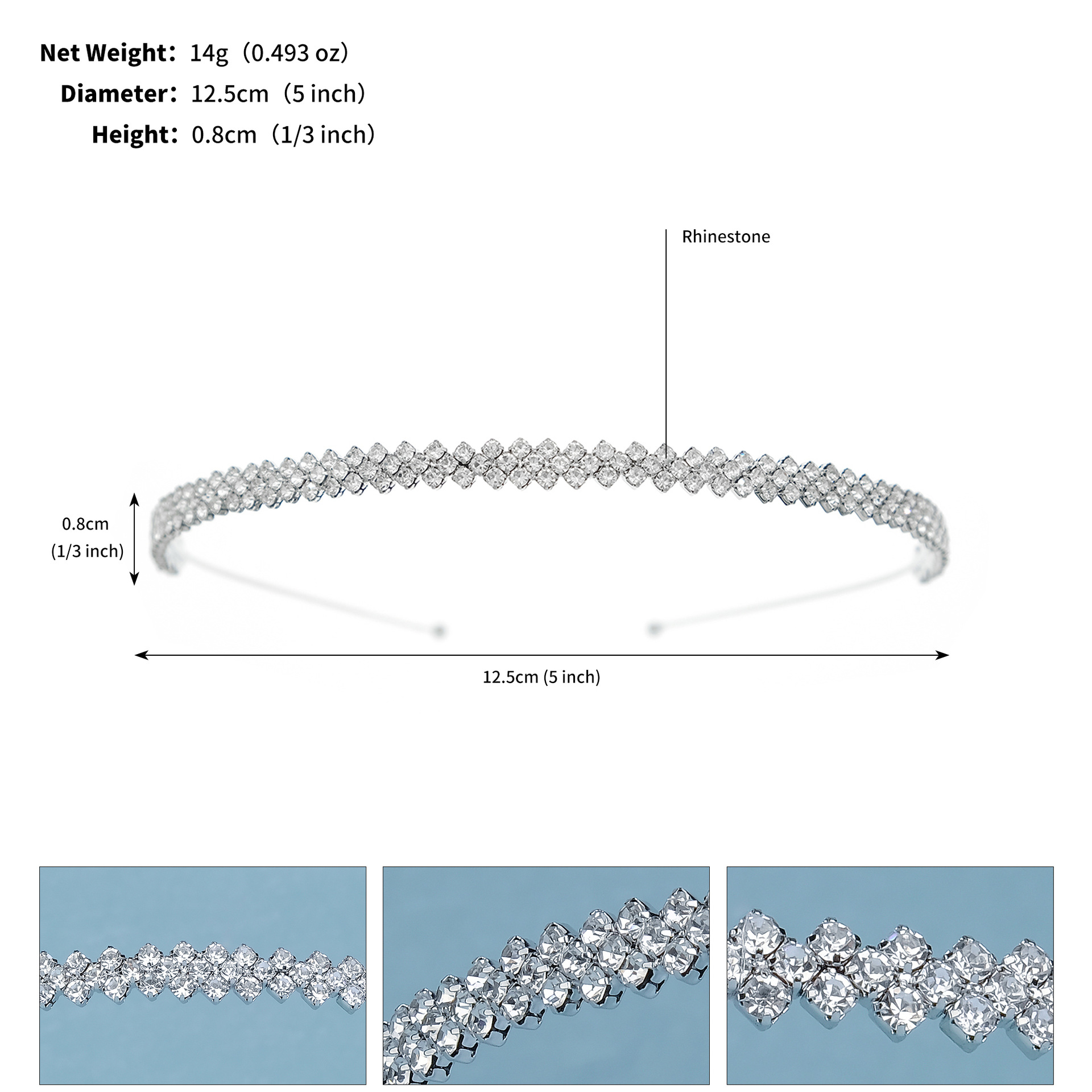 Japanese And Korean Super Flash Diamond Thin Headband Sweet All-match Hair Accessories Fairy Hairpin Row Diamond Metal Headband