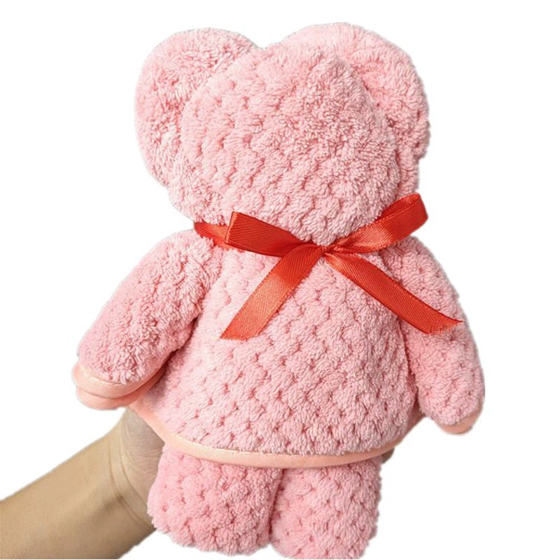 Полотенце в стиле медведя Warp вязаный коралловый флис ананас свинья мягкая вода абсорбент праздничный сопровождающий подарок свадебный подарок