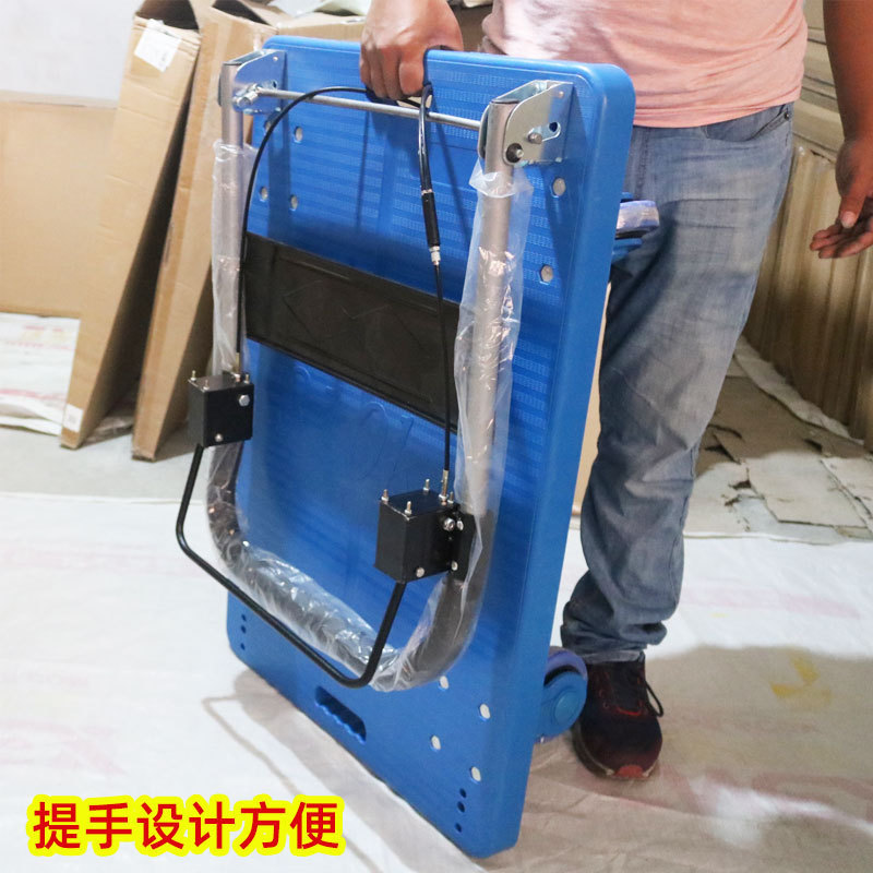 ♔带刹高铁站手刹式平板车超静音机场搬运车折叠推车搬运工具