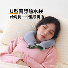 柔软兔毛PVC热水袋注水袋暖手宝加厚防爆毛绒卡通暖水袋厂家批发