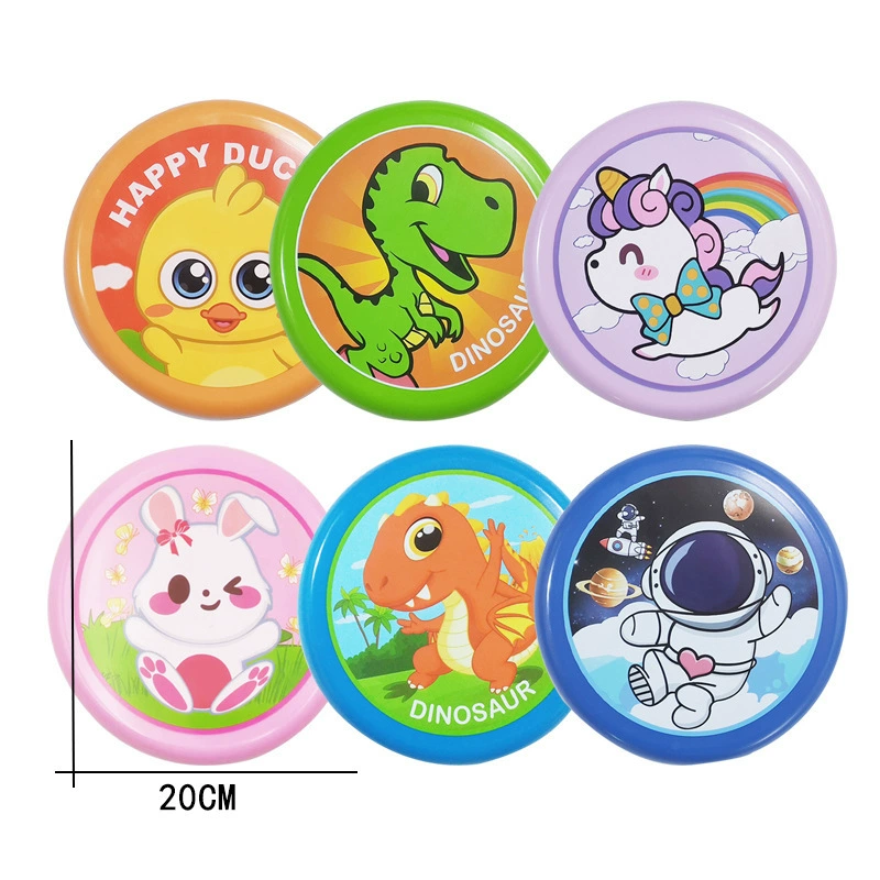 Soft rubber cartoon frisbee, travel toy for kids, 20 cm, wholesale/OEM available
