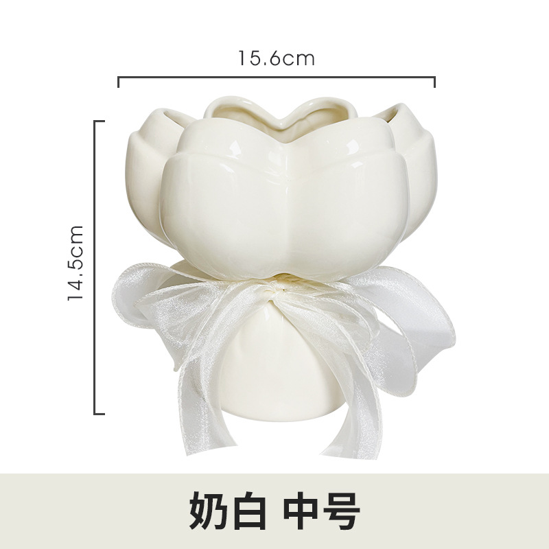 밀크화이트 미디엄 [부케꽃병 4.0]
