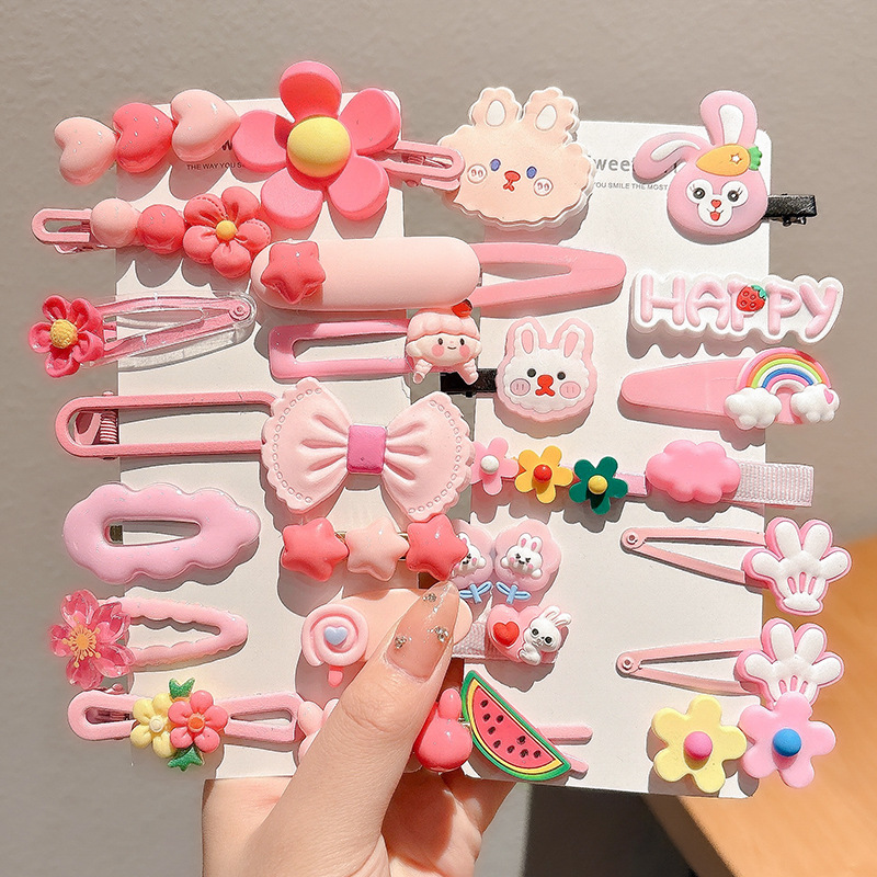 2024 nuevo clip BB de color lindo clip de cabello de boca de pato chica lateral clip de frange para niños tocado tarjeta de cabello rotura