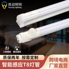 人体雷达t8灯管分体调光人来灯亮地下车库停车场1.2米智能t8灯管