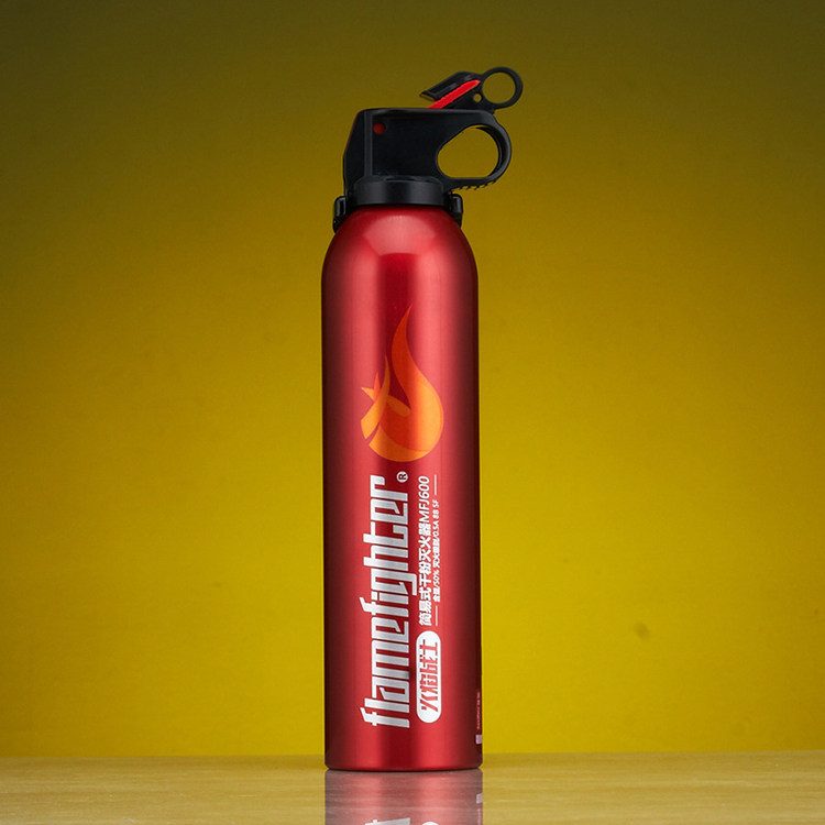 Car-Mounted Dry Powder Fire Extinguisher 600g, for Car and Home Use, Flame Warrior for Large Flames, Automotive Emergency Annual Inspection Supplies