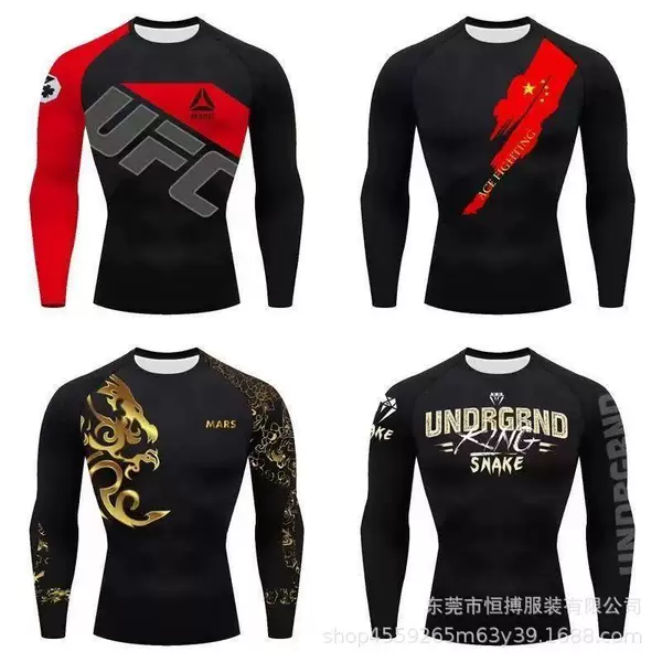 Boxing Training Suit Set Fighting Martial Arts Fitness Sanda Sportswear Ufc Long-Sleeve Long Pants Quick-Drying Clothing for Children