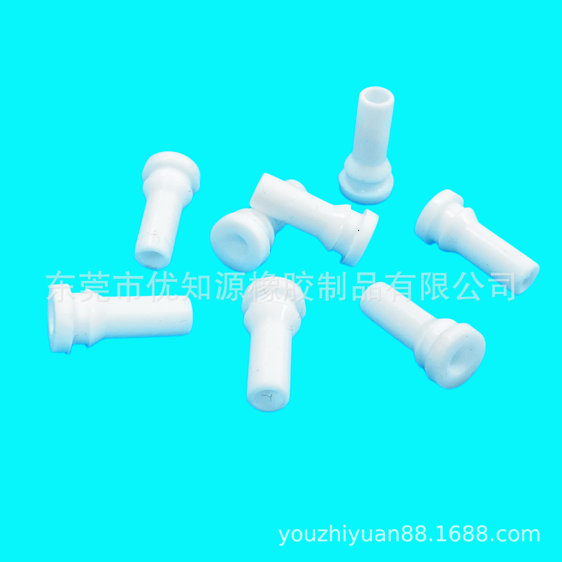 白色长形护线圈R-黑色护线套软8*16过线套电源线护线圈白色硅胶